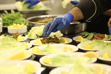 Turkish food, cigkofte, steak a la turca or chee koftaの写真素材