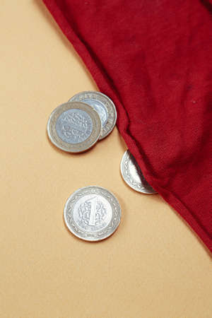 Turkish currency, Turkish lira banknotesの写真素材