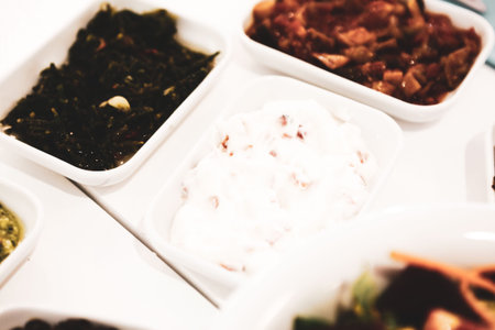 Traditional Turkish and Greek dinner appetizer table