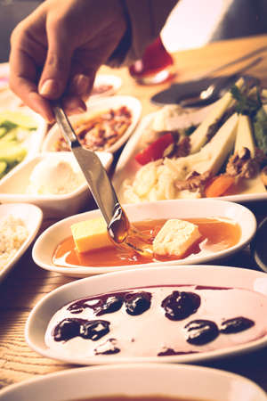 Rich and delicious breakfastの写真素材