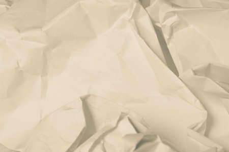 White creased crumpled paper background grunge texture backdropの写真素材