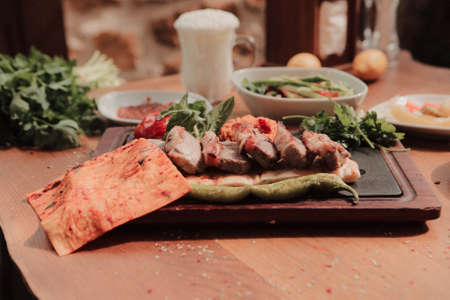 Turkish and Arabic Traditional Ramadan Kebabの写真素材