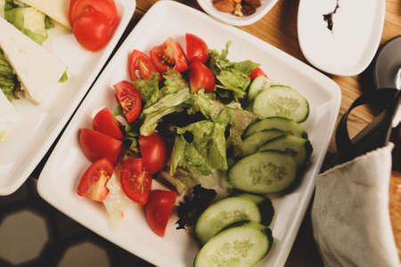 Rich and delicious breakfastの写真素材