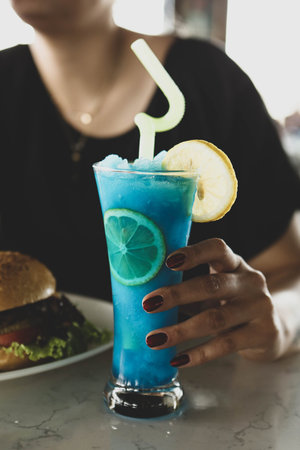 Alcohol cocktail drink on the table in restaurant