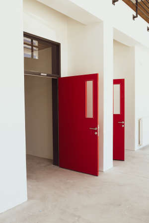 minimalist door, front door, wooden door, big wooden doorの写真素材