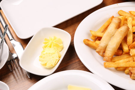 Rich and delicious breakfastの写真素材