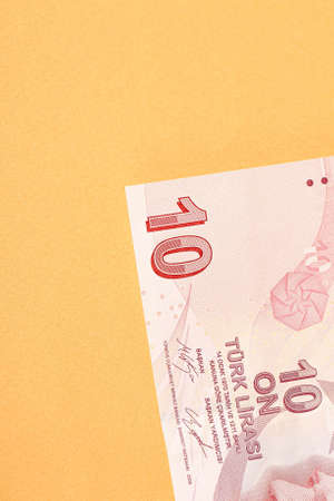 Turkish currency, Turkish lira banknotesの写真素材