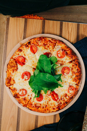 Delicious Mixture pizza Italian food
