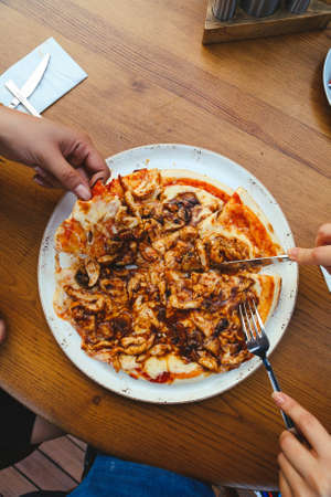 Delicious Mixture pizza Italian foodの写真素材