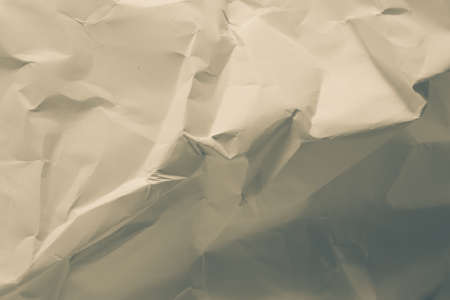 White creased crumpled paper background grunge texture backdropの写真素材
