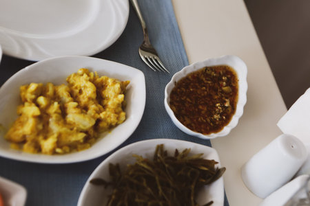 Traditional Turkish and Greek dinner appetizer table