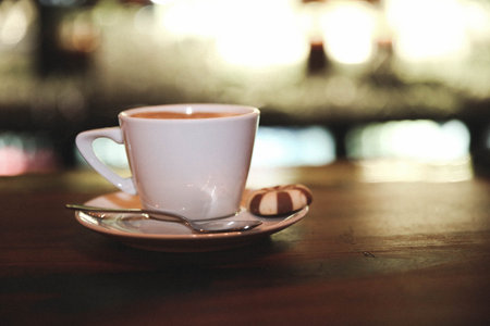 cup of Turkish coffee on table