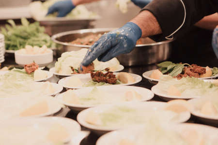 Turkish food, cigkofte, steak a la turca or chee koftaの写真素材