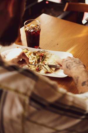 Tasty chicken meal on the table