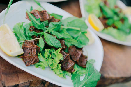 Turkish food, cigkofte, steak a la turca or chee koftaの写真素材