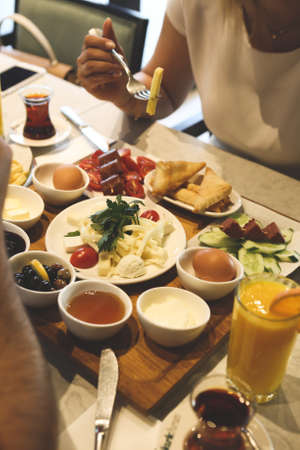 Rich and delicious breakfastの写真素材