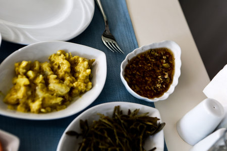 Traditional Turkish and Greek dinner appetizer table