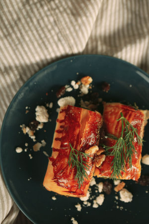 delicious layered pastry with cheese filling