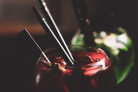 Alcohol cocktail drink on the table in restaurant