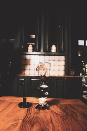 barista brewing coffee in the coffee room