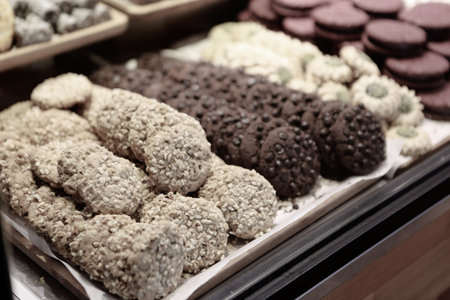 Group of assorted cookies. Chocolate chip, oatmeal raisin, white chocolate