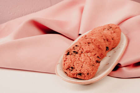 cookies with dark chocolate chipsの写真素材