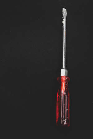 Screwdriver with a plastic handleの写真素材