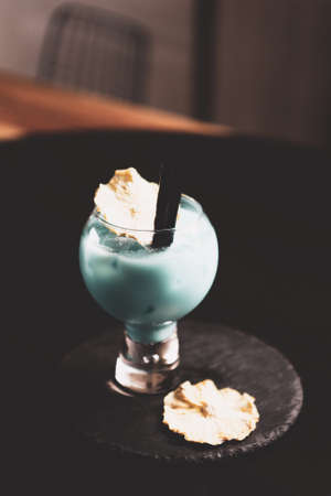 Alcohol cocktail drink on the table in restaurantの写真素材