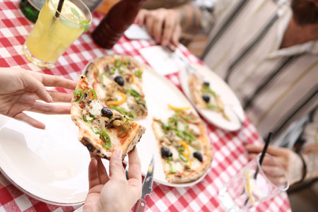 Delicious Mixture pizza Italian foodの写真素材