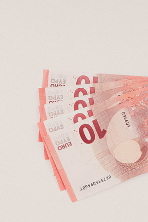 European currency money, euro banknotes