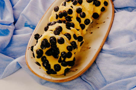 cookies with dark chocolate chipsの写真素材
