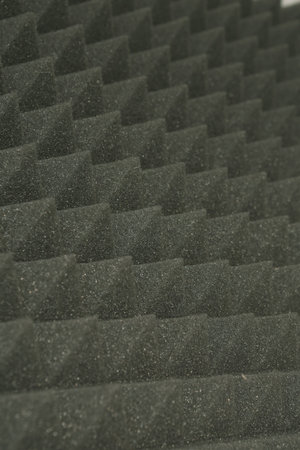 Close up of studio sound acoustic foam Background
