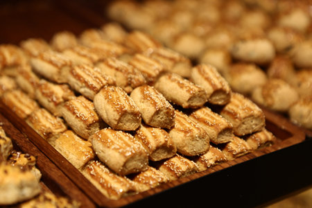 Group of assorted cookies. Chocolate chip, oatmeal raisin, white chocolate
