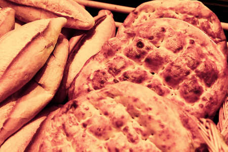 delicious natural aesthetic baked breadの写真素材