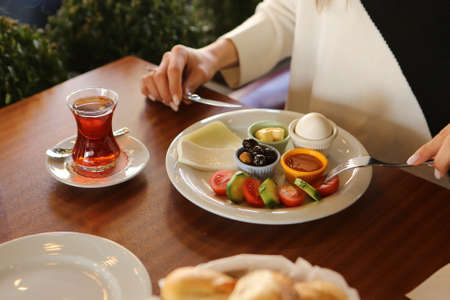 Rich and delicious breakfastの写真素材