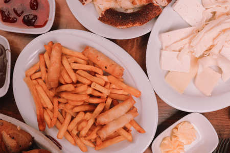 Rich and delicious breakfastの写真素材