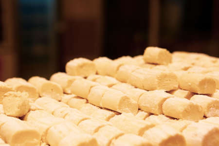 Group of assorted cookies. Chocolate chip, oatmeal raisin, white chocolateの写真素材