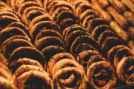 Group of assorted cookies. Chocolate chip, oatmeal raisin, white chocolateの写真素材