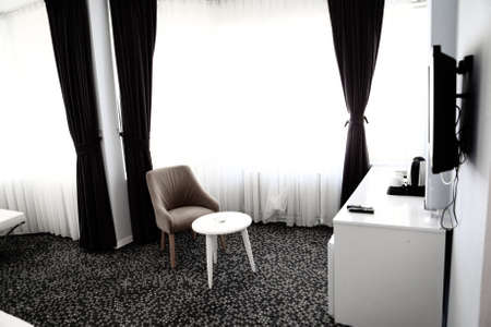Comfort hotel bedroom in luxury styleの写真素材