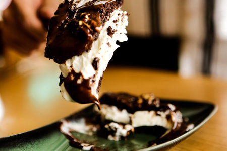 Chocolate Souffle with ice cream
