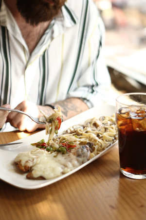 Tasty chicken meal on the table