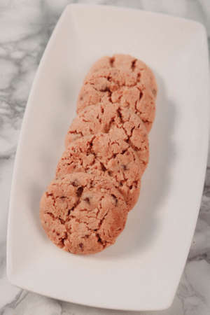 cookies with dark chocolate chipsの写真素材