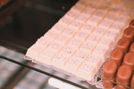 a lot of variety chocolate pralines