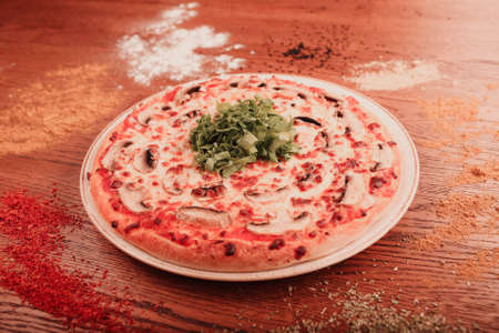 Delicious Mixture pizza Italian foodの写真素材