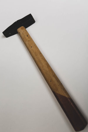 Old vintage hammer the craft tool for carpenter