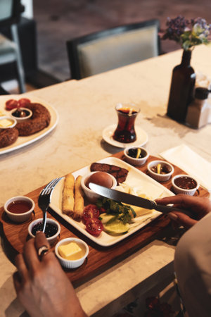 Rich and delicious breakfastの写真素材