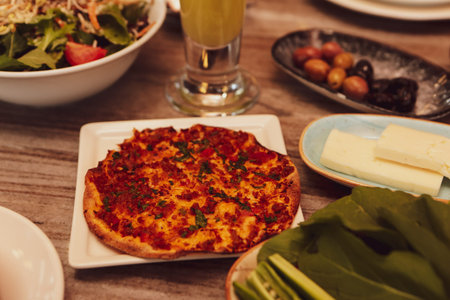Traditional Turkish and Greek dinner appetizer table