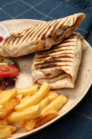 Delicious and grilled wrap sandwich