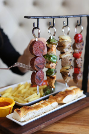 Turkish and Arabic Traditional Ramadan Kebabの写真素材