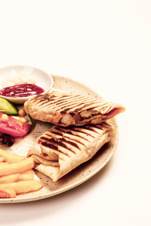 Delicious and grilled wrap sandwich